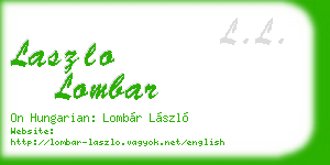 laszlo lombar business card